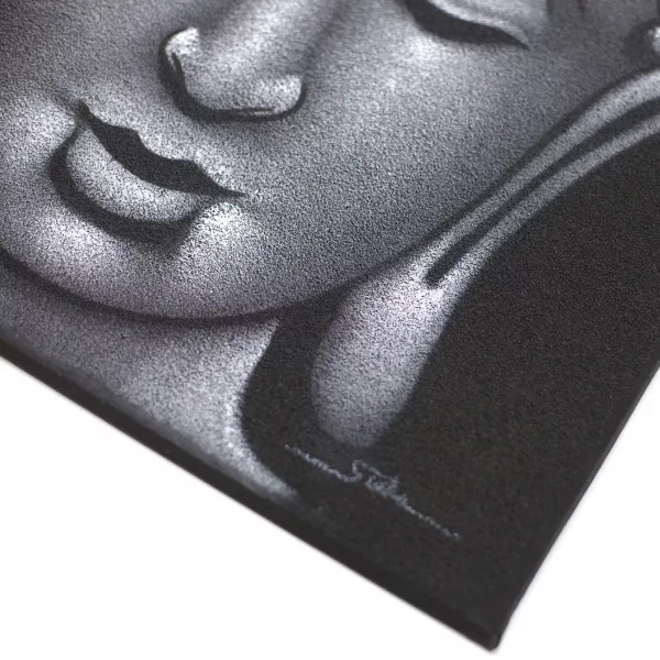 Buddha Painting - Grey Sand Finish - Image 2