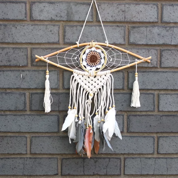 Protection Dream Catcher - Sm Macrame Evil Eye - Image 3