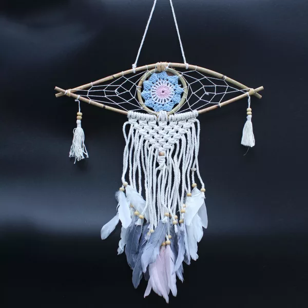Protection Dream Catcher - Sm Macrame Evil Eye - Image 4