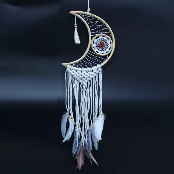 Protection Dream Catcher - Macrame Moon - Image 2
