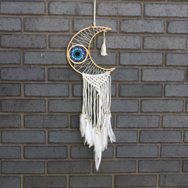 Protection Dream Catcher - Macrame Moon - Image 4