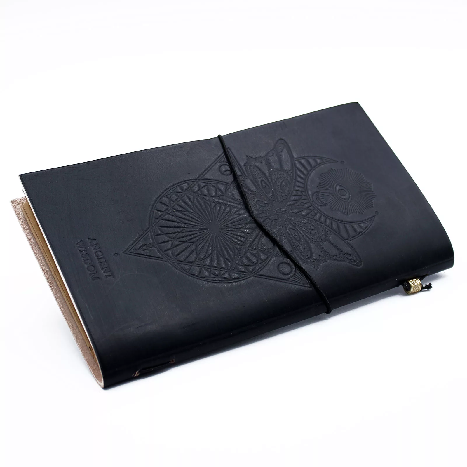 Handmade Leather Journal - My Book of Spells and other Thoughts - Black - Image 2
