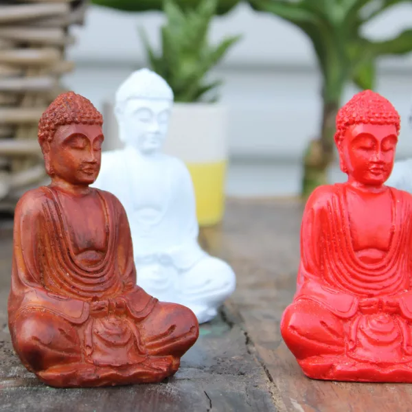 Matt Mini Buddha (Assorted Colours) - Image 4