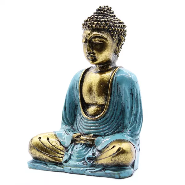 Teal & Gold Buddha - Medium - Image 3