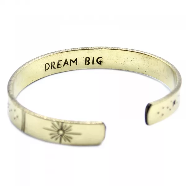 Inspiration Bracelet - Brass Snrise, Galaxy, Stars, Earth - Image 2