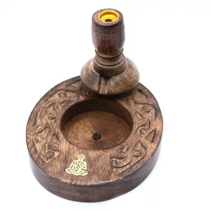 Sm Mango Wood Backflow Burner – Brass Buddha
