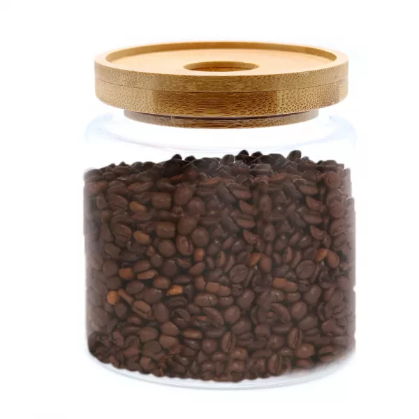 Cottage Bamboo Glass Jar - 10cm - Image 4