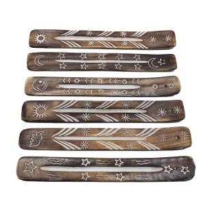 White Washed Incense Holders