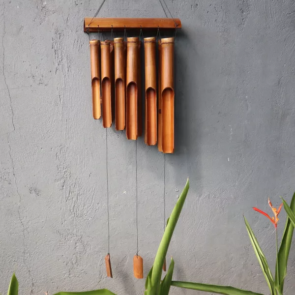 Bamboo Windchime - Natural finish - 12 Large Tubes - Image 3