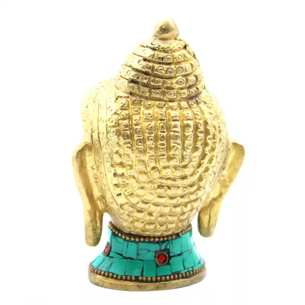 Brass Buddha Figure - Lrg Head - 11.5 cm - Image 2