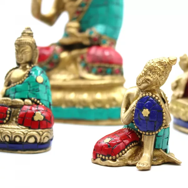 Brass Buddha Figure - Thinking - 6.5 cm - Image 4