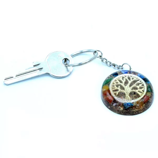 Orgonite Power Keyring - Gemstones Chakra Tree of Life - Image 4