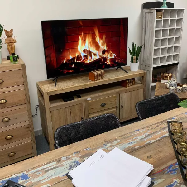 Large TV Stand - Recycled Wood - Image 2