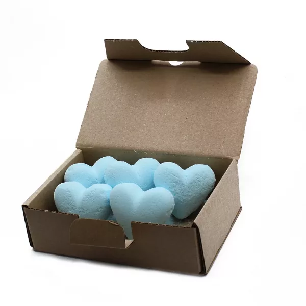 Love Heart Bath Bomb 70g - Baby Powder - Image 2