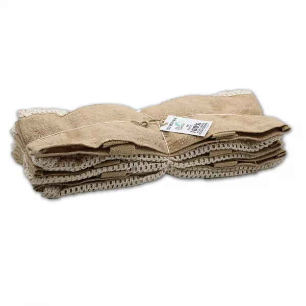 Pure Soft Jute and Cotton Mesh Bag - Rose - Image 2