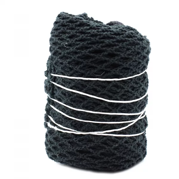Pure Cotton Mesh Bag - Black - Image 4