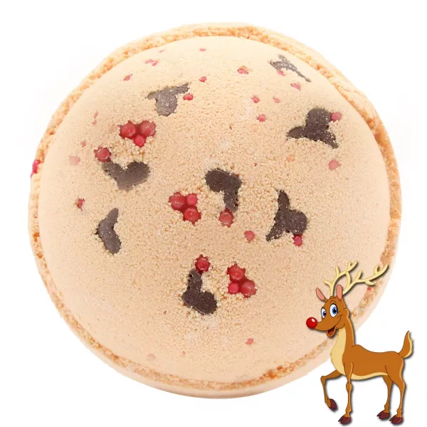 Reindeer and Red Nose Bath Bomb - Toffee & Caramel - Image 2