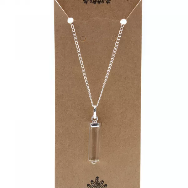 Gemstone Classic Point Pendant - Rock Quartz - Image 3