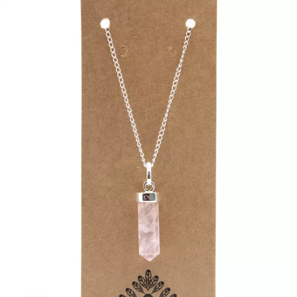 Gemstone Classic Point Pendant - Rose Quartz - Image 3