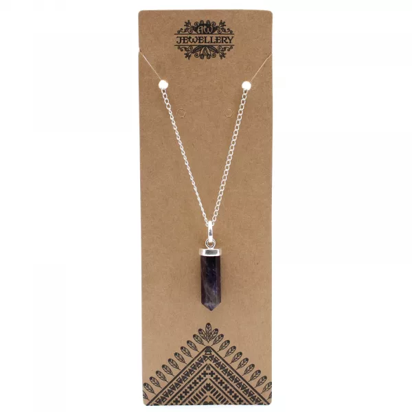 Gemstone Classic Point Pendant - Amethyst - Image 2
