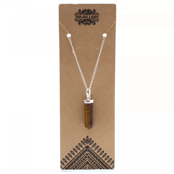 Gemstone Classic Point Pendant - Tiger Eye - Image 2