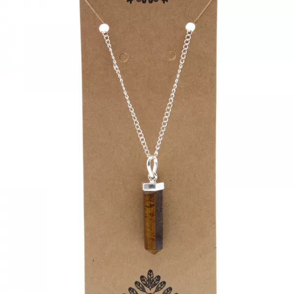 Gemstone Classic Point Pendant - Tiger Eye - Image 3
