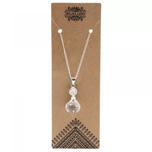 Gemstone Healing Hands Pendant - Rock Quartz - Image 2
