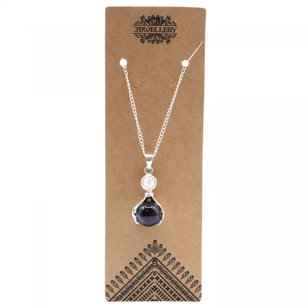 Gemstone Healing Hands Pendant - Amethyst - Image 2