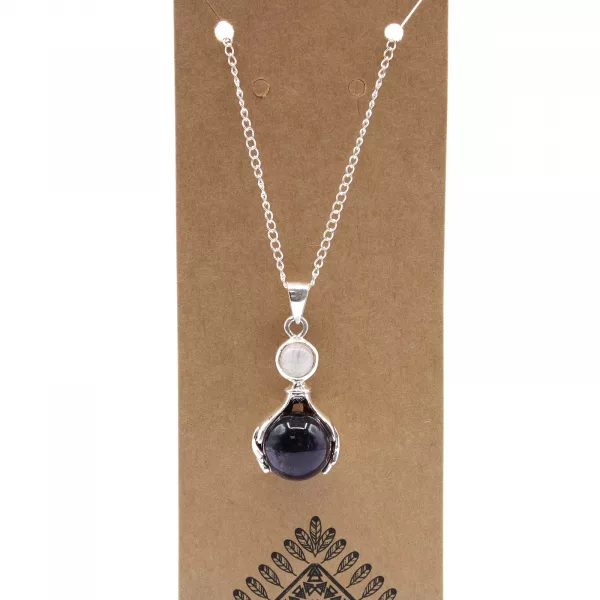 Gemstone Healing Hands Pendant - Amethyst - Image 3