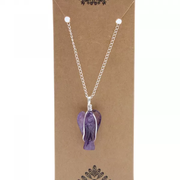 Gemstone Guardian Angel Pendant - Amethyst - Image 3
