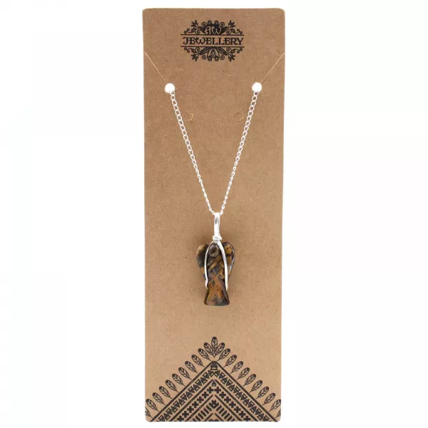 Gemstone Guardian Angel Pendant - Tiger Eye - Image 2