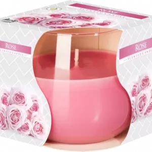 Scented Glass Jar Candle - Rose