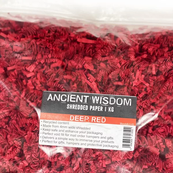 SizzlePak Shredded paper - Deep Red (1KG) - Image 4