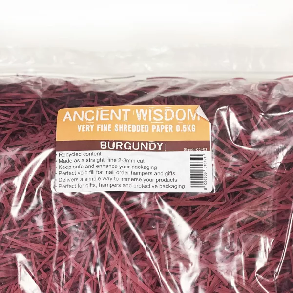 Very Fine Shredded paper - Burgundy (0.5KG) - Image 3