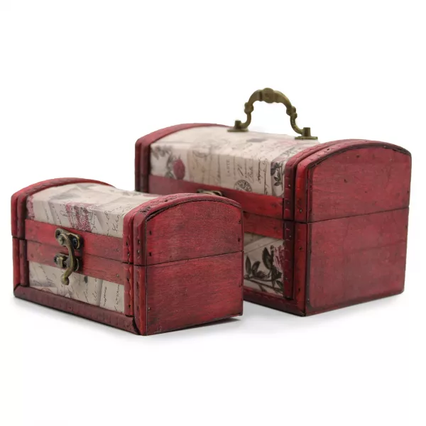Sets of 2 Colonial Boxes - Rose Design - Image 3