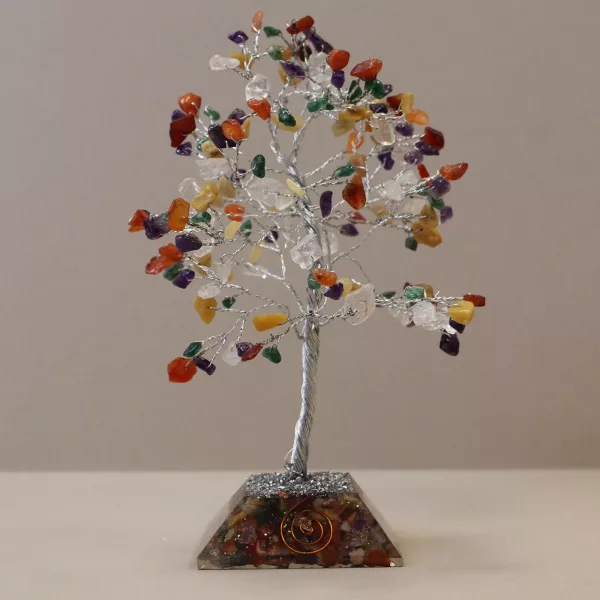 Gemstone Tree with Organite Base - 160 Stone - Multi