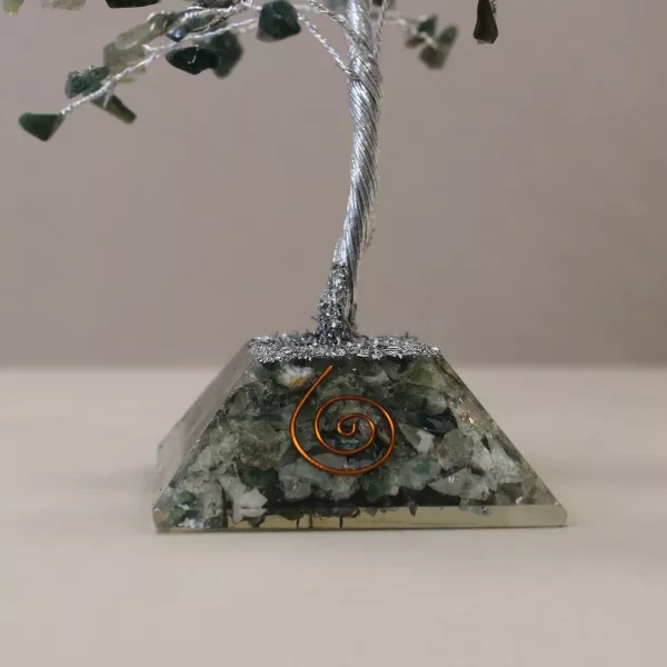 Gemstone Tree with Organite Base - 160 Stone - Moss Agate - Image 3