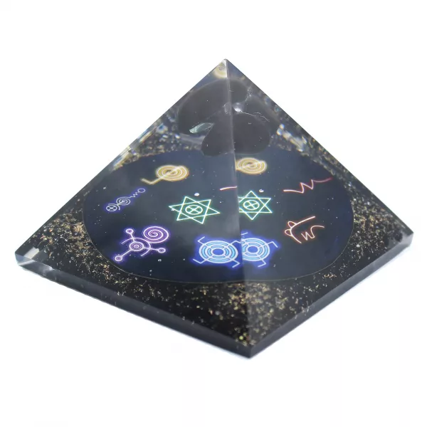 Orgonite Pyramid - Midnight Reiki - 90mm - Image 2