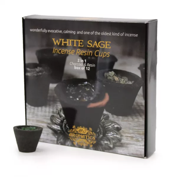 Box of 12 Resin Cups - White Sage - Image 4