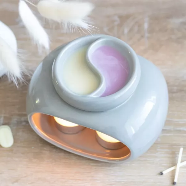 Grey Double Ceramic Oil Burner - Image 3