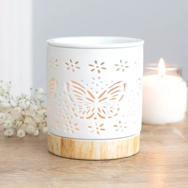 Matte Ceramic Butterfly Oil Burner - Image 4