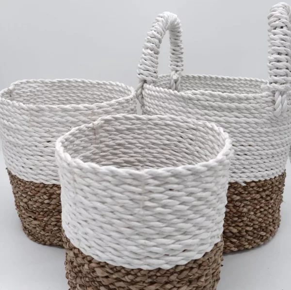 Seagrass Basket Set - Natural White - Image 2