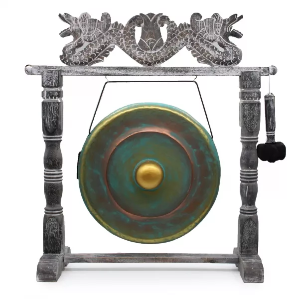 Medium Gong in Stand - 50cm - Greenwash - Image 4