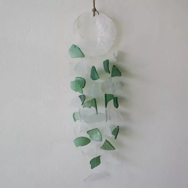 Copis & Glass Drop - Green & White Glass - Image 2