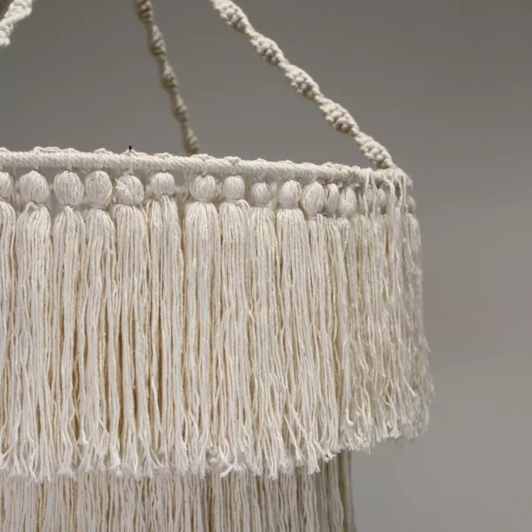 Macrame Soft Chandelier - Natural - Image 3