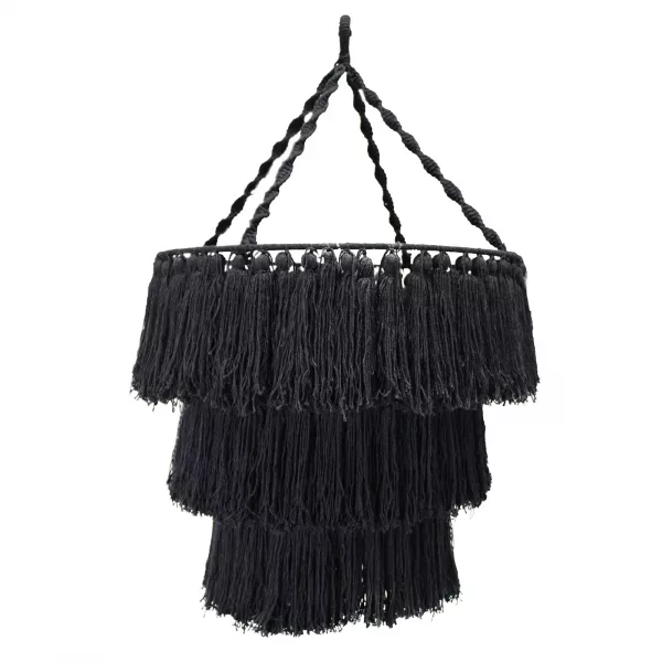 Macrame Soft Chandelier - Black - Image 2