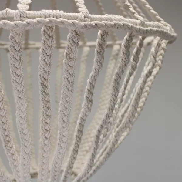 Macrame Large Drop Chandelier - Natural - Image 4