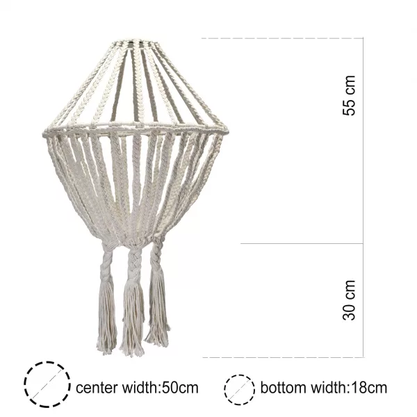 Macrame Large Drop Chandelier - Black - Image 4