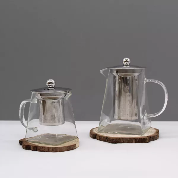 Glass Infuser Teapot - Tower Shape - 350ml - Image 4