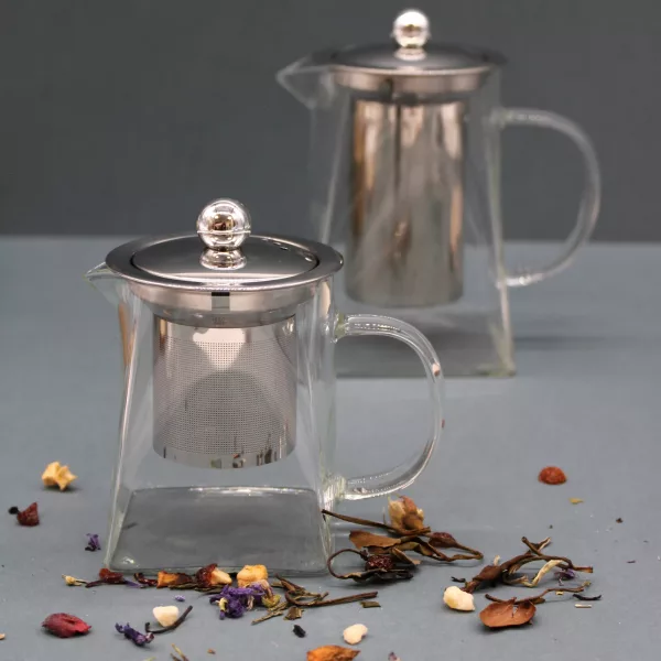 Glass Infuser Teapot - Tower Shape - 750ml - Image 3